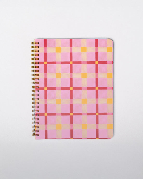 ban do Rough Draft Mini Notebook - Pink Plaid