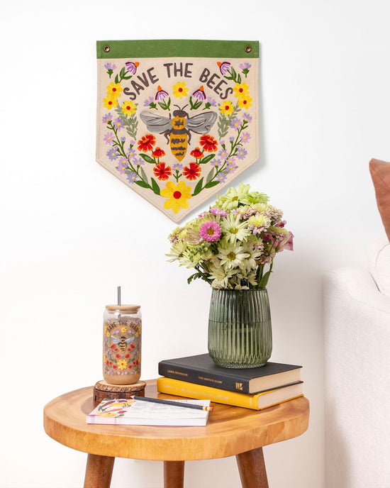 Ban Do Save The Bees Embroidered Canvas Banner