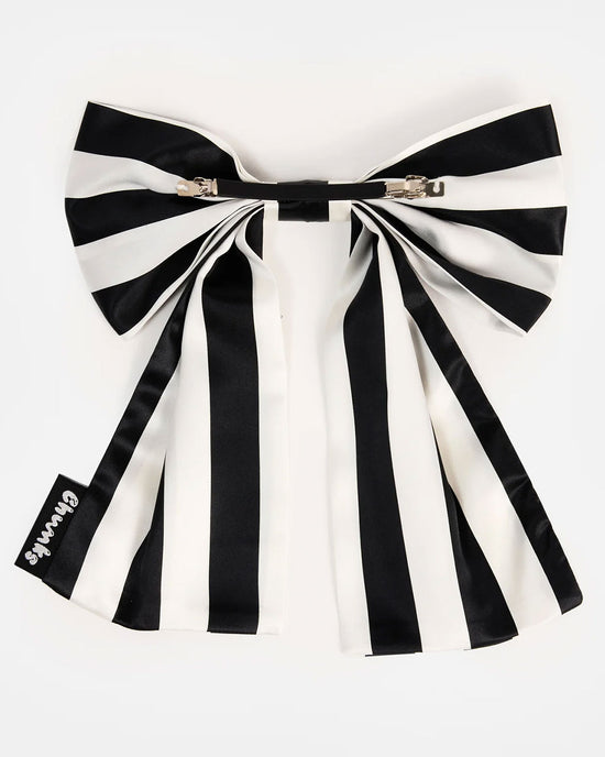 Ban Do Silk Bow Barrette - Stripes
