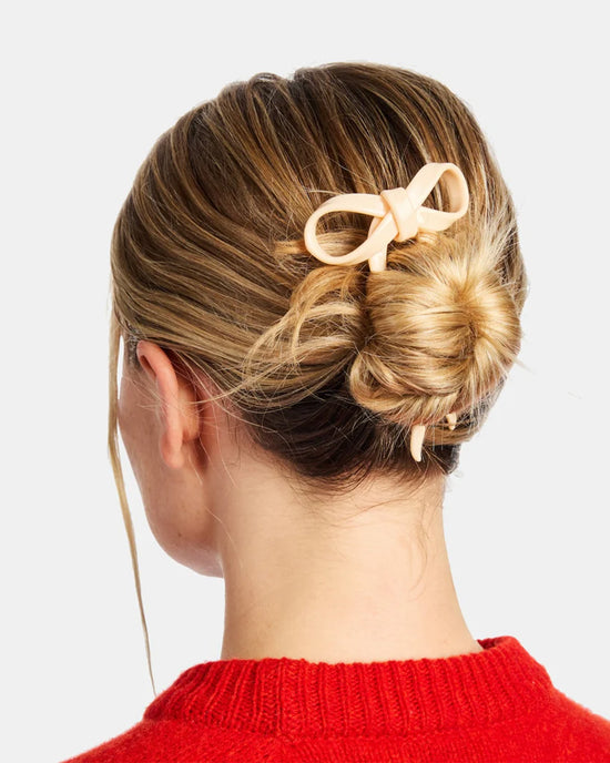 Ban Do Small Bow Hairpin - Cream