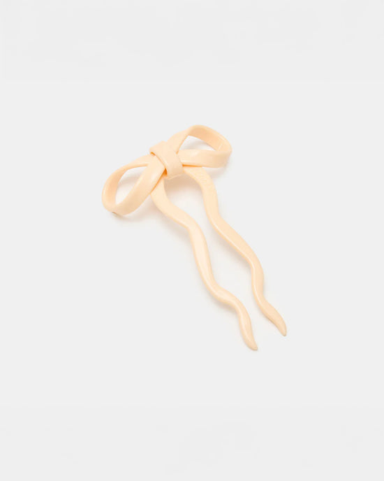 ban do Small Bow Hairpin - Cream