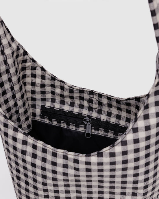 Ban Do Small Nylon Sling - Black & White Gingham