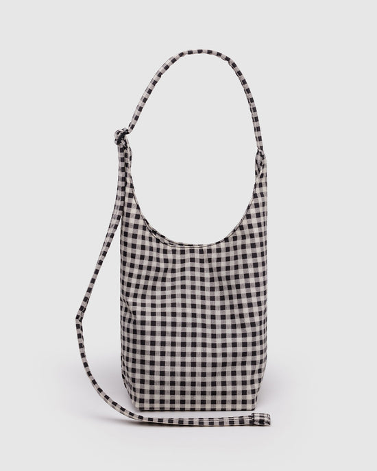 ban do Small Nylon Sling - Black & White Gingham
