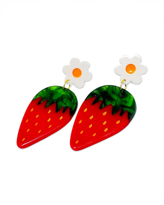 Ban Do Strawberries And Flowers Earrings