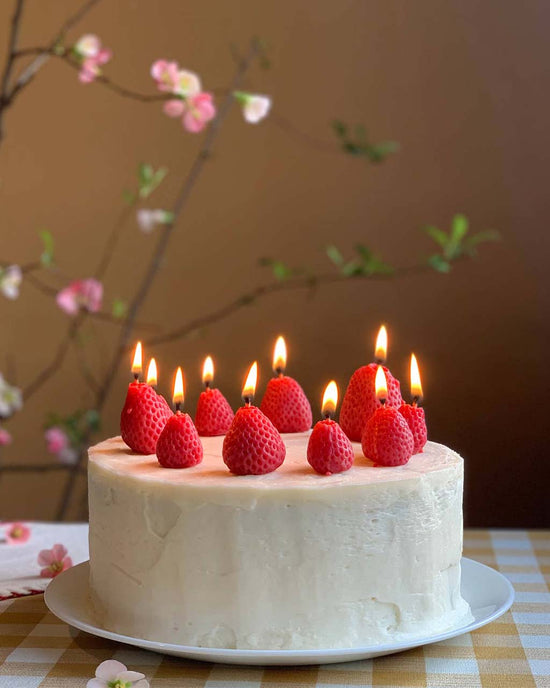 Ban Do Strawberry Birthday Candles - Set Of 10