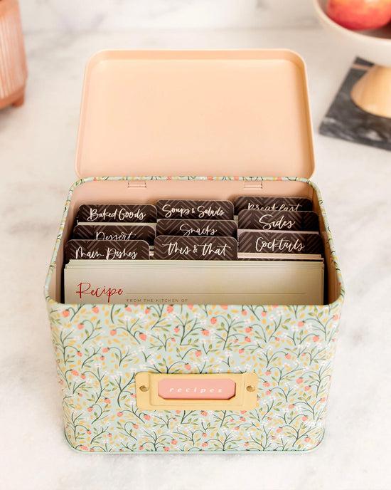 Ban Do Strawberry Meadow Tin Recipe Box