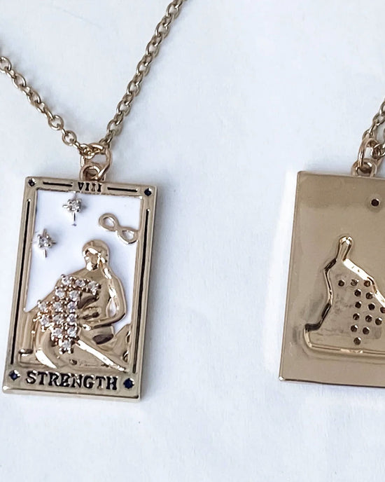 Ban Do Strength Tarot Card Necklace