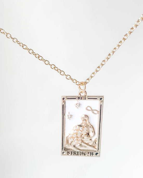 Ban Do Strength Tarot Card Necklace