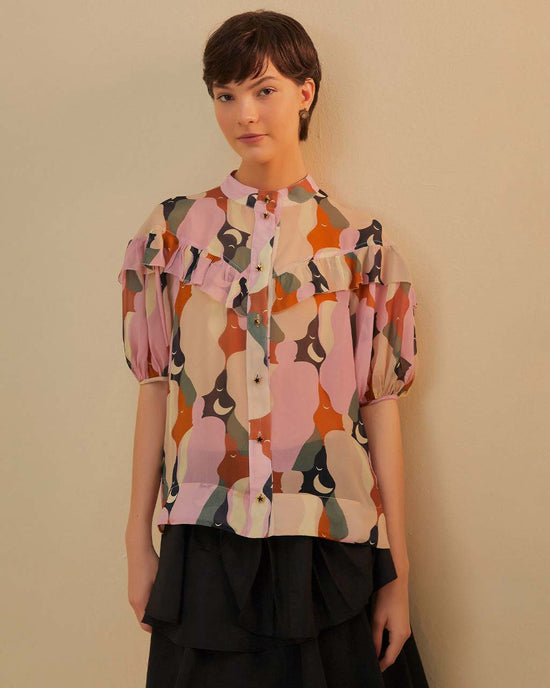 ban do The Kiss Multicolor Short Sleeve Blouse