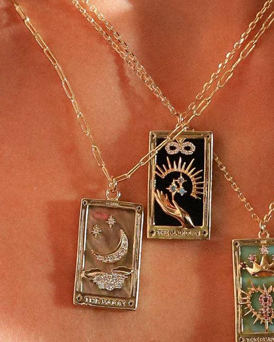Ban Do The Moon Tarot Card Necklace
