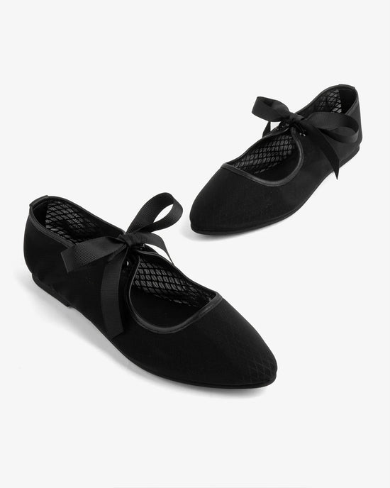 ban do Valley Mesh Ballet Flat - Black