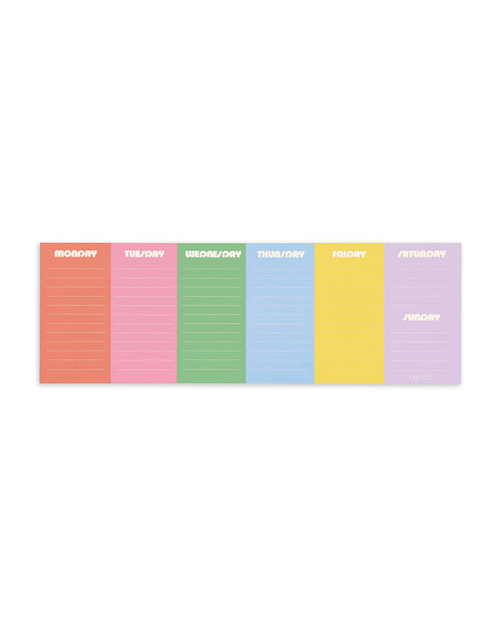 ban do Week to Week Desk Notepad - Colorblock