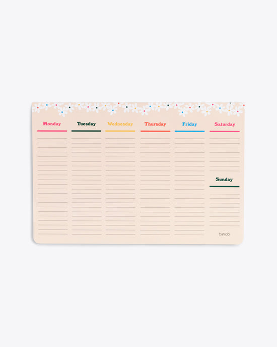 ban do Week-to-Week Mega Desk Notepad - Daisies