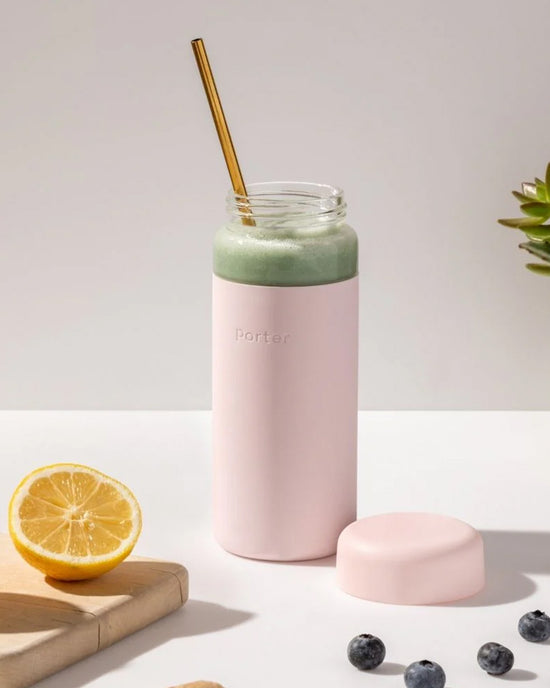 Ban Do Wide Mouth Glass Water Bottle - Blush