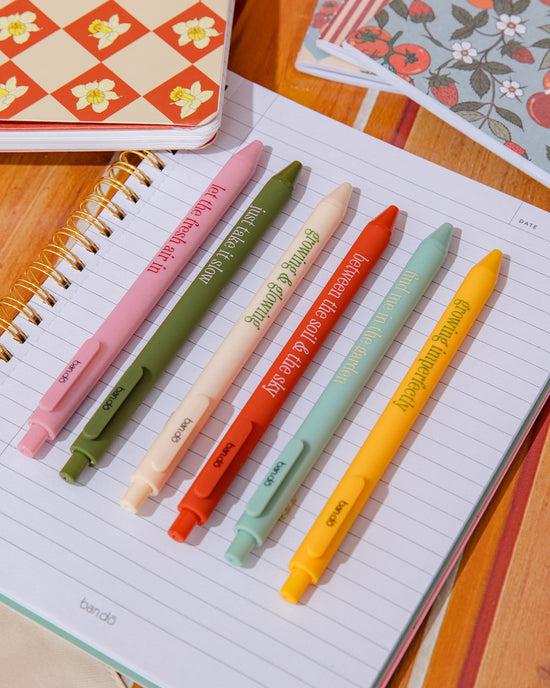 Ban Do Write On Gel Pen Set - Garden Sayings