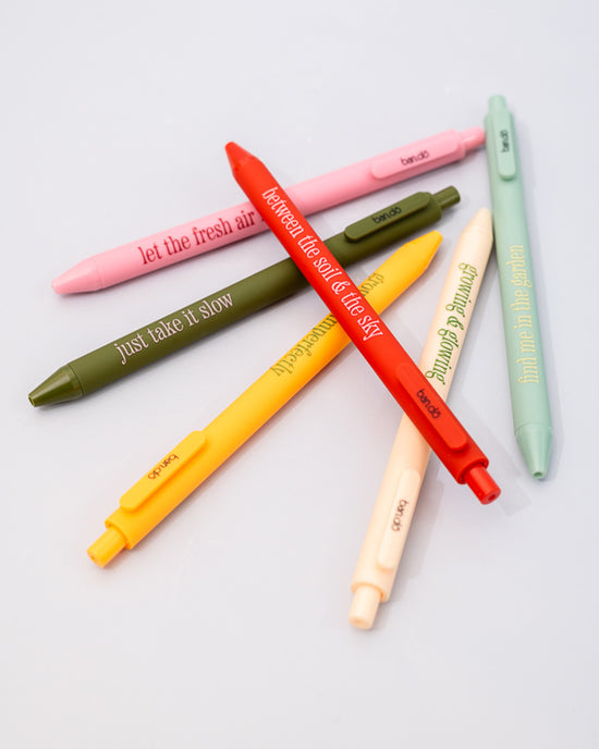 Ban Do Write On Gel Pen Set - Garden Sayings