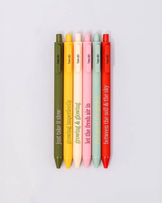 ban do Write On Gel Pen Set - Garden Sayings