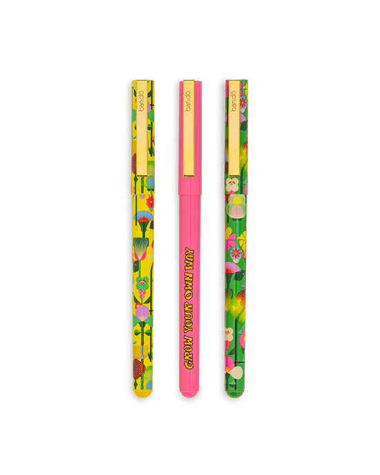ban do Write On Pen Set - Geometric Floral