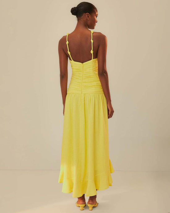 Ban Do Yellow Cross Over Maxi Dress
