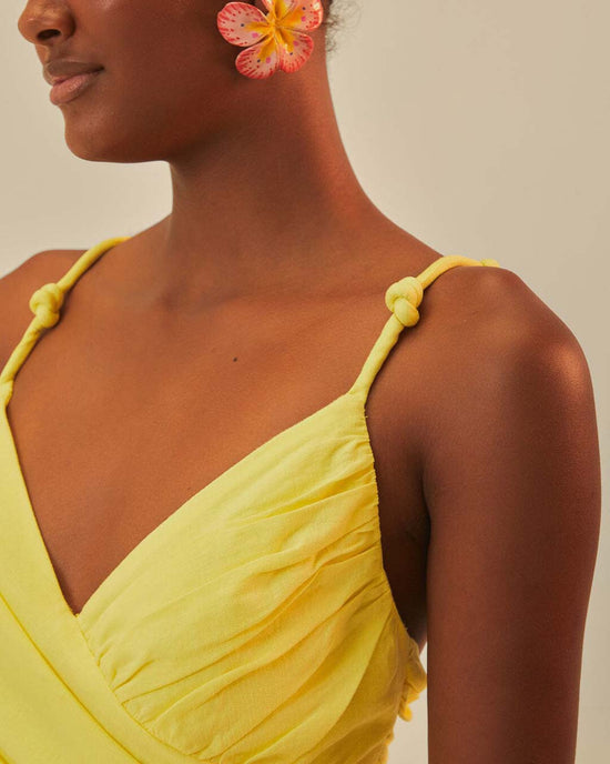 Ban Do Yellow Cross Over Maxi Dress