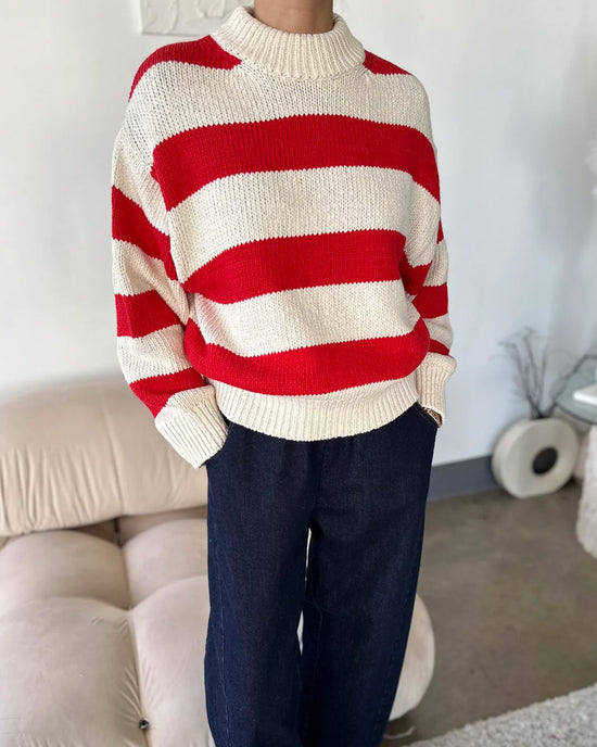 Ban Do Zoe Sweater - Red Stripe