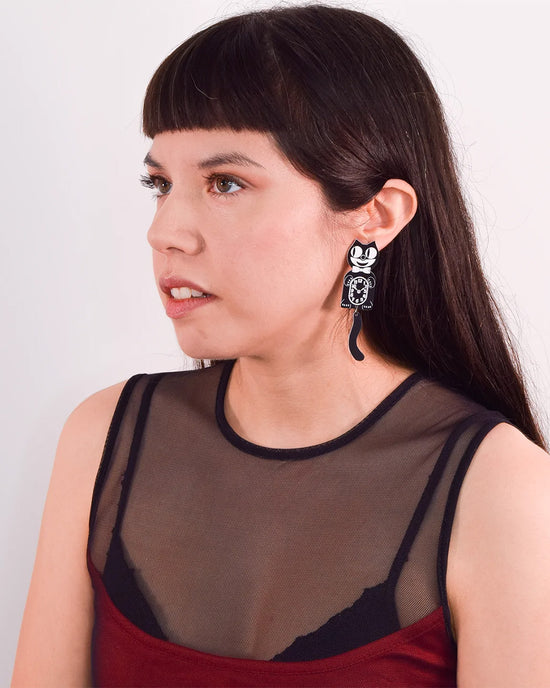 Ban Do Cat CLAW-K Officially Licensed Kit-Cat Klock Earrings