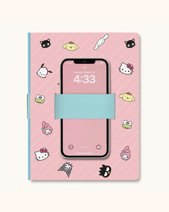 Ban Do Hello Kitty & Friends Casey Notebook - Pink Pinstripe