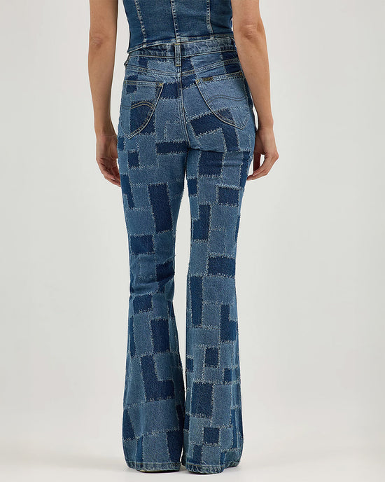 Ban Do High Rise Patchwork Flare Jeans - Traveling Pant