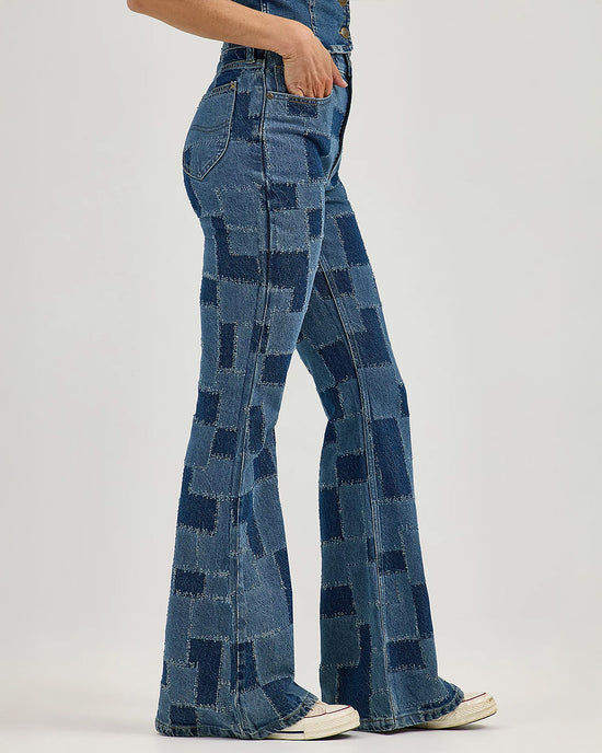 Ban Do High Rise Patchwork Flare Jeans - Traveling Pant