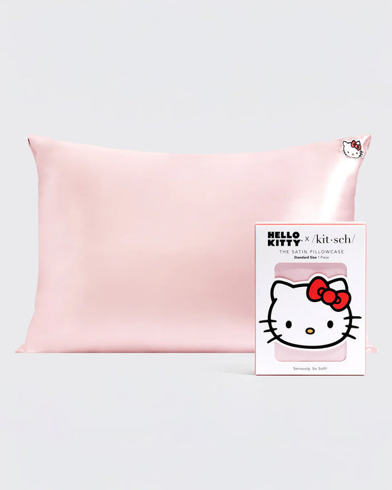 ban do Kitsch x Hello Kitty Satin Pillowcase - Pink Hello Kitty Face