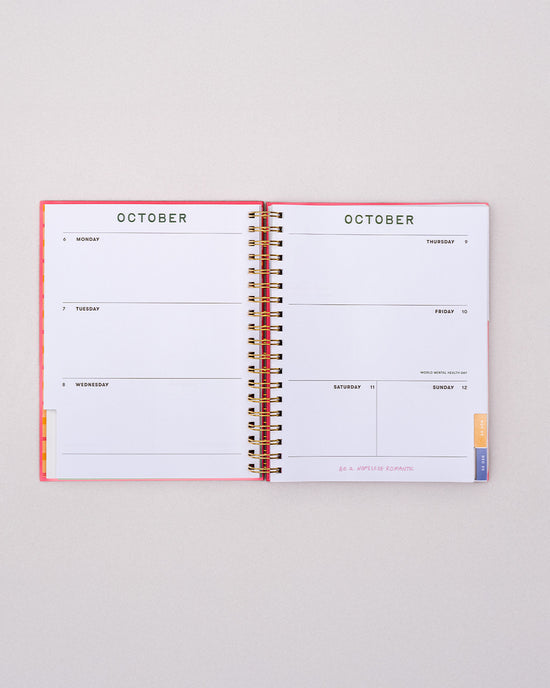 Ban Do Large 17-Month Academic Planner - Ivory Floral