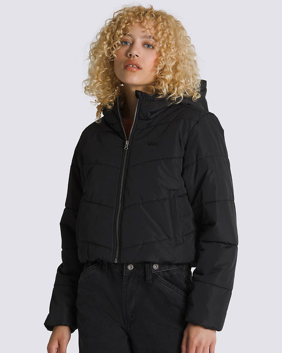 ban do MTE Aubrey Foundry Crop Puff Hood Jacket - Black