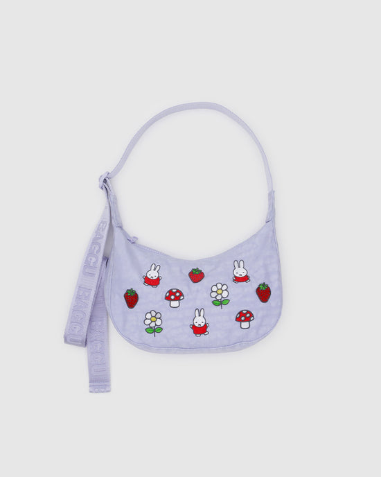 ban do Small Nylon Crescent Bag w/ Key Leash - Embroidered Miffy