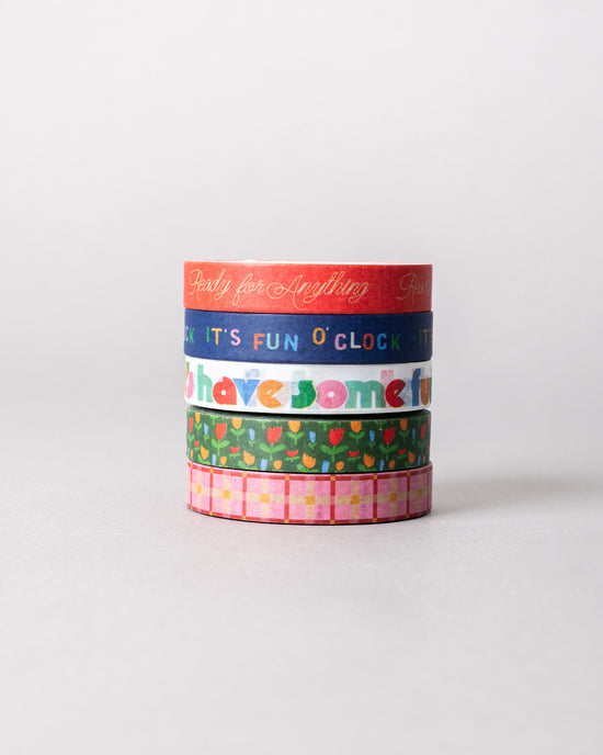 ban do Stick with It Paper Tape Set - It's Fun O'Clock