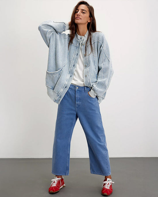 ban do We The Free Deep Trance Dropped Boyfriend Jeans - Ocean