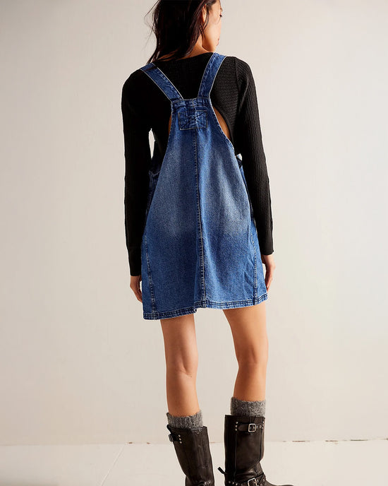 Ban Do We The Free Overall Smock Mini Dress - Sapphire Wash