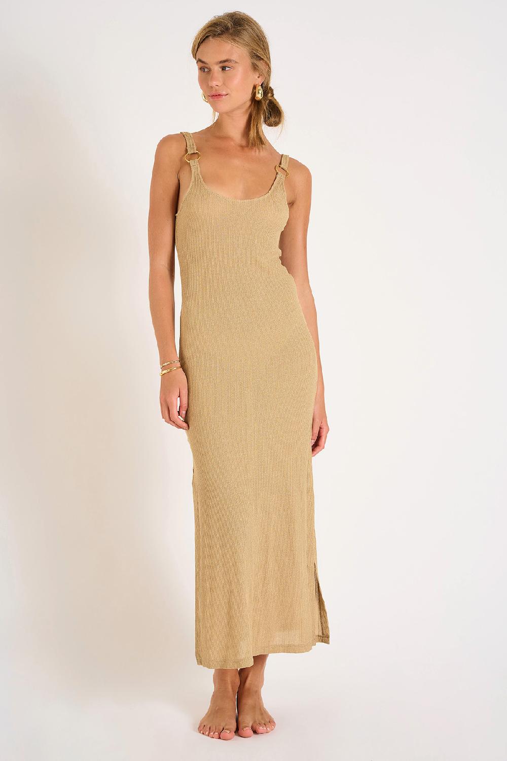 Banana Moon BEACHWEAR DRESS Beige AMIVA GOLDENRIB