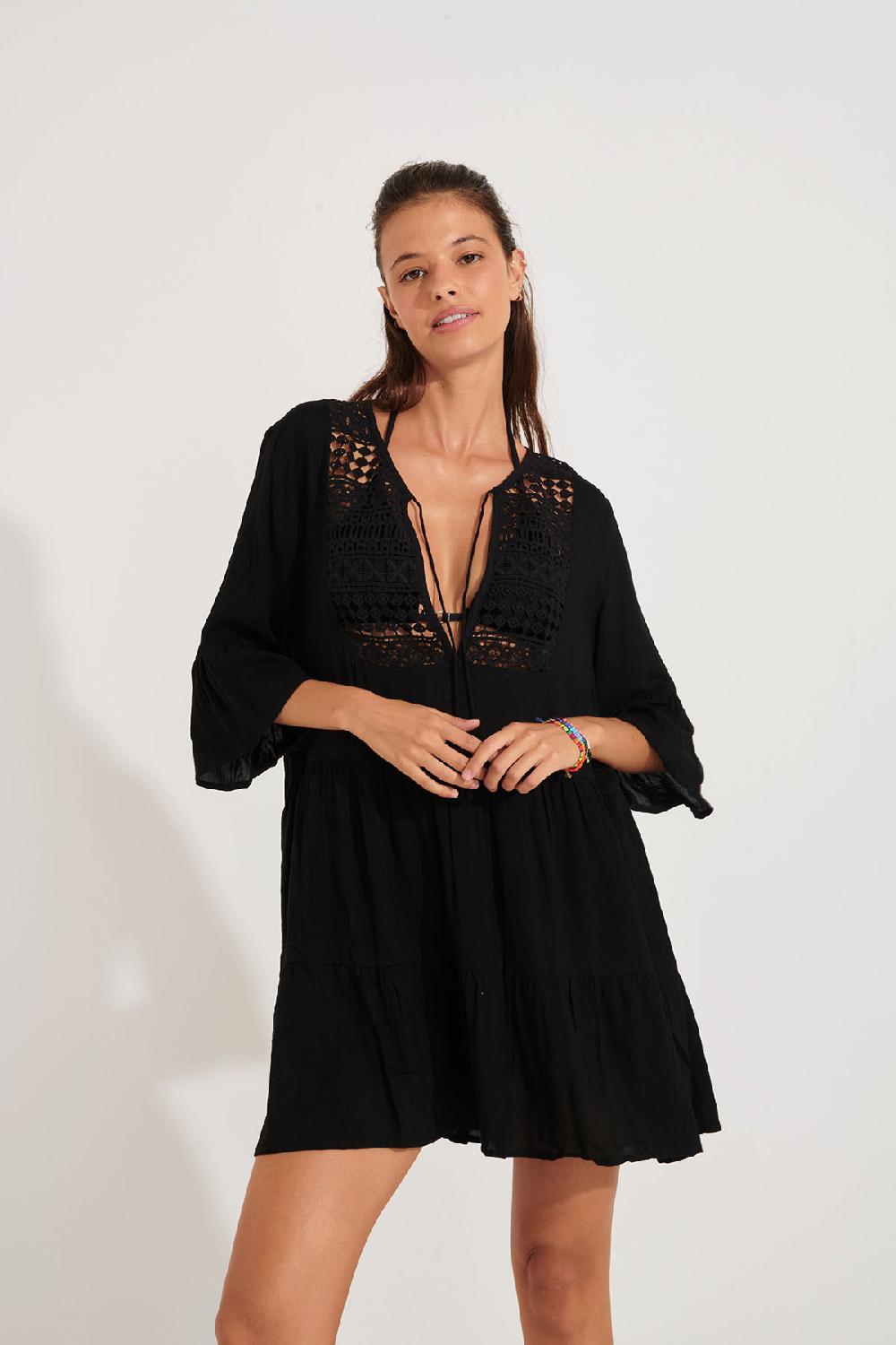 banana moon BEACHWEAR TUNIC Black LOUISE SALTY