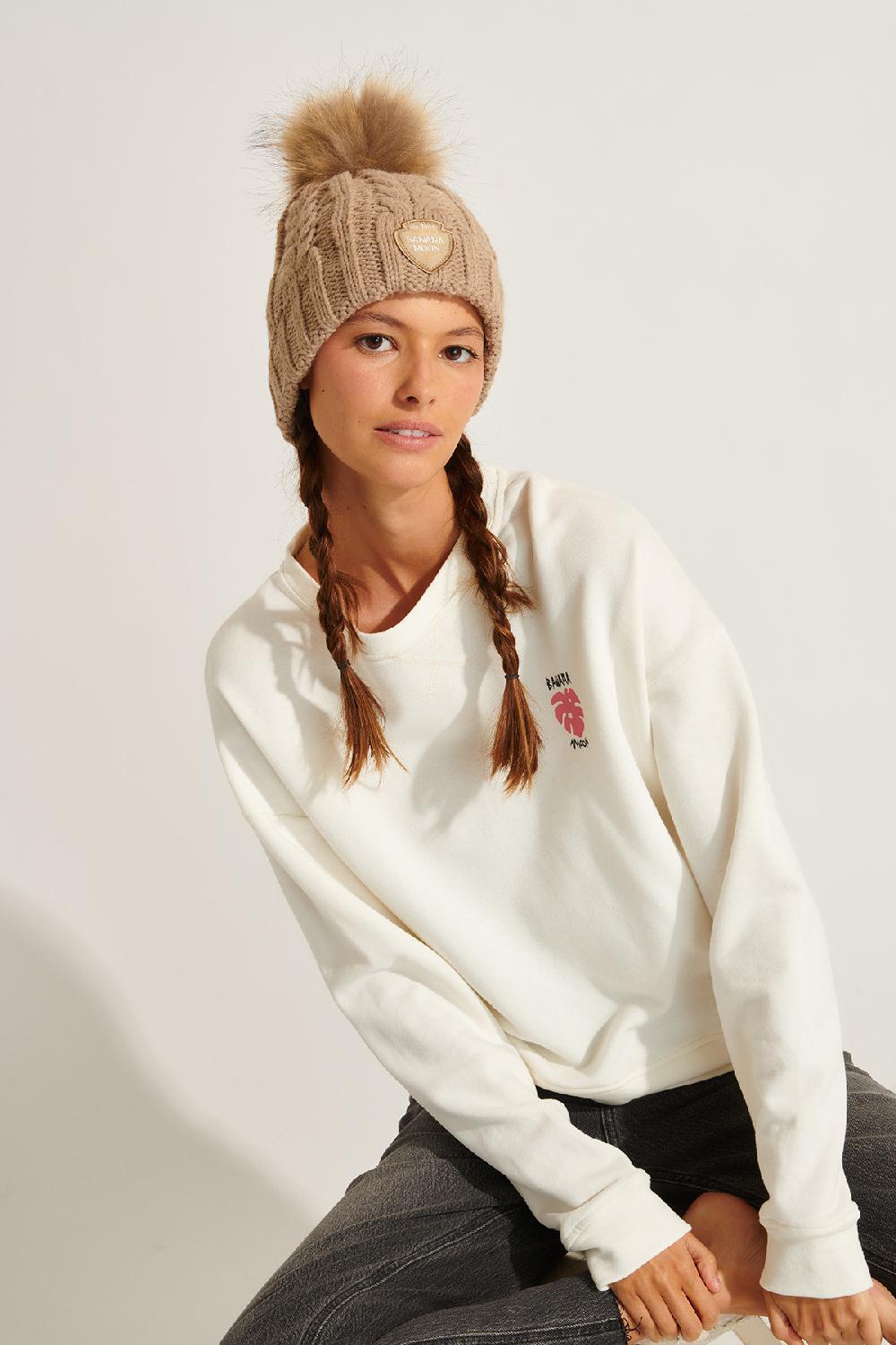 Banana Moon Beanie Beige DOTTO LEMONWOOD