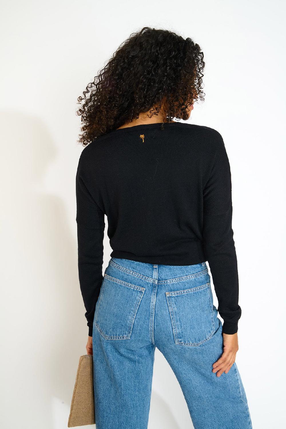 Banana Moon Cardigan Black LOUIE WICKLOW