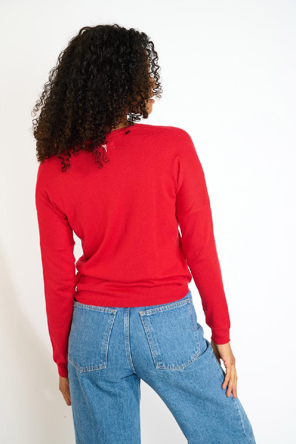 Banana Moon Cardigan Red LOUIE WICKLOW
