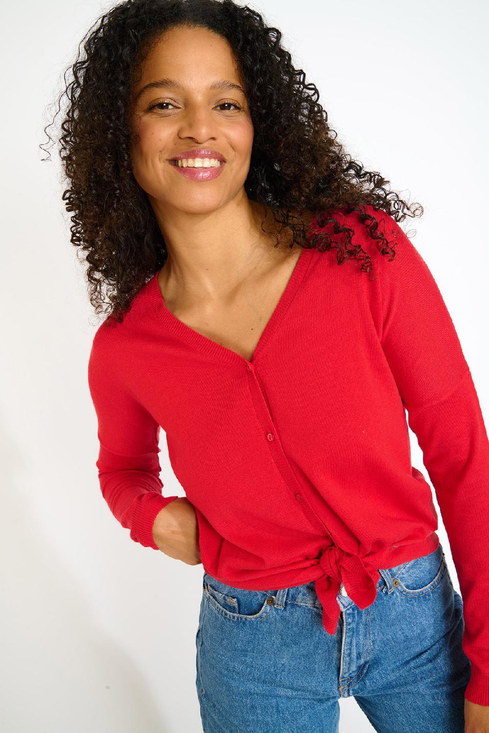 banana moon Cardigan Red LOUIE WICKLOW