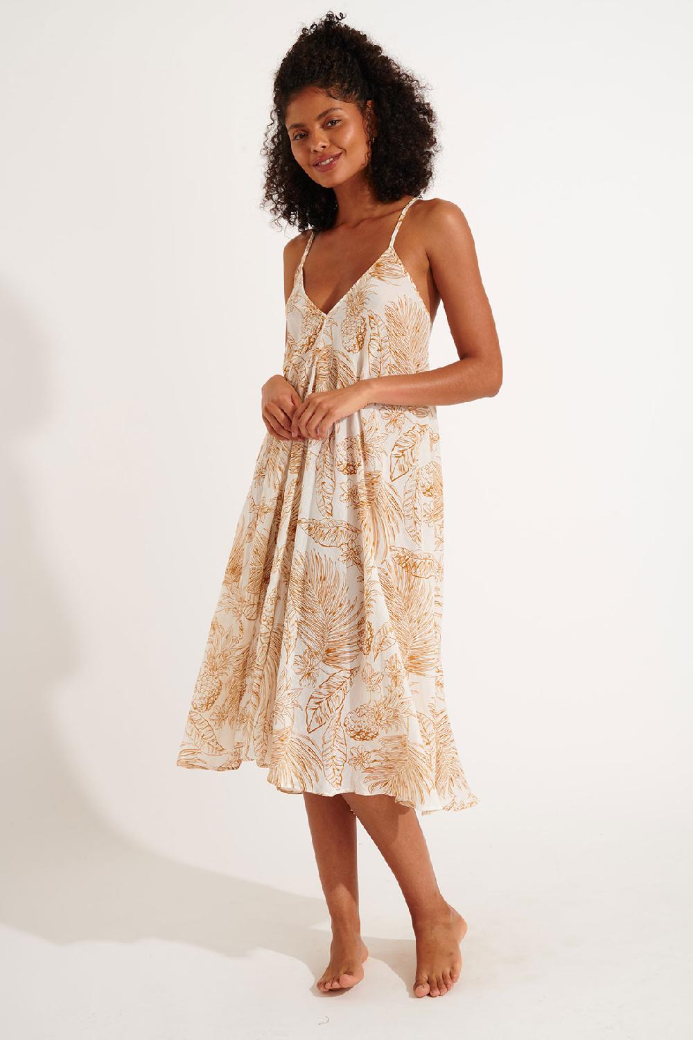 Banana Moon Dress Brown OLIANA BEACHPARTY