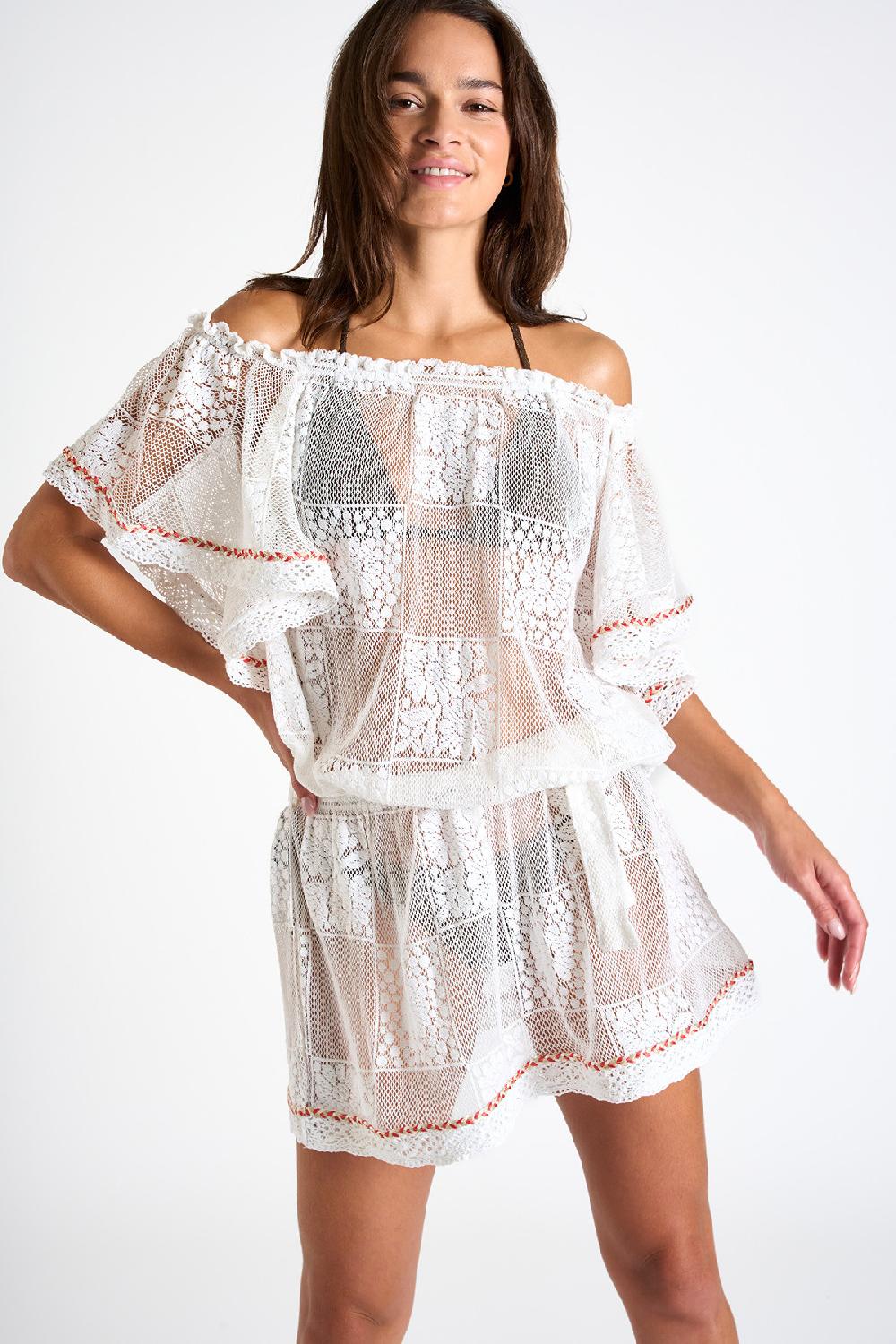 Banana Moon Dress White CABANA SEAWAVES