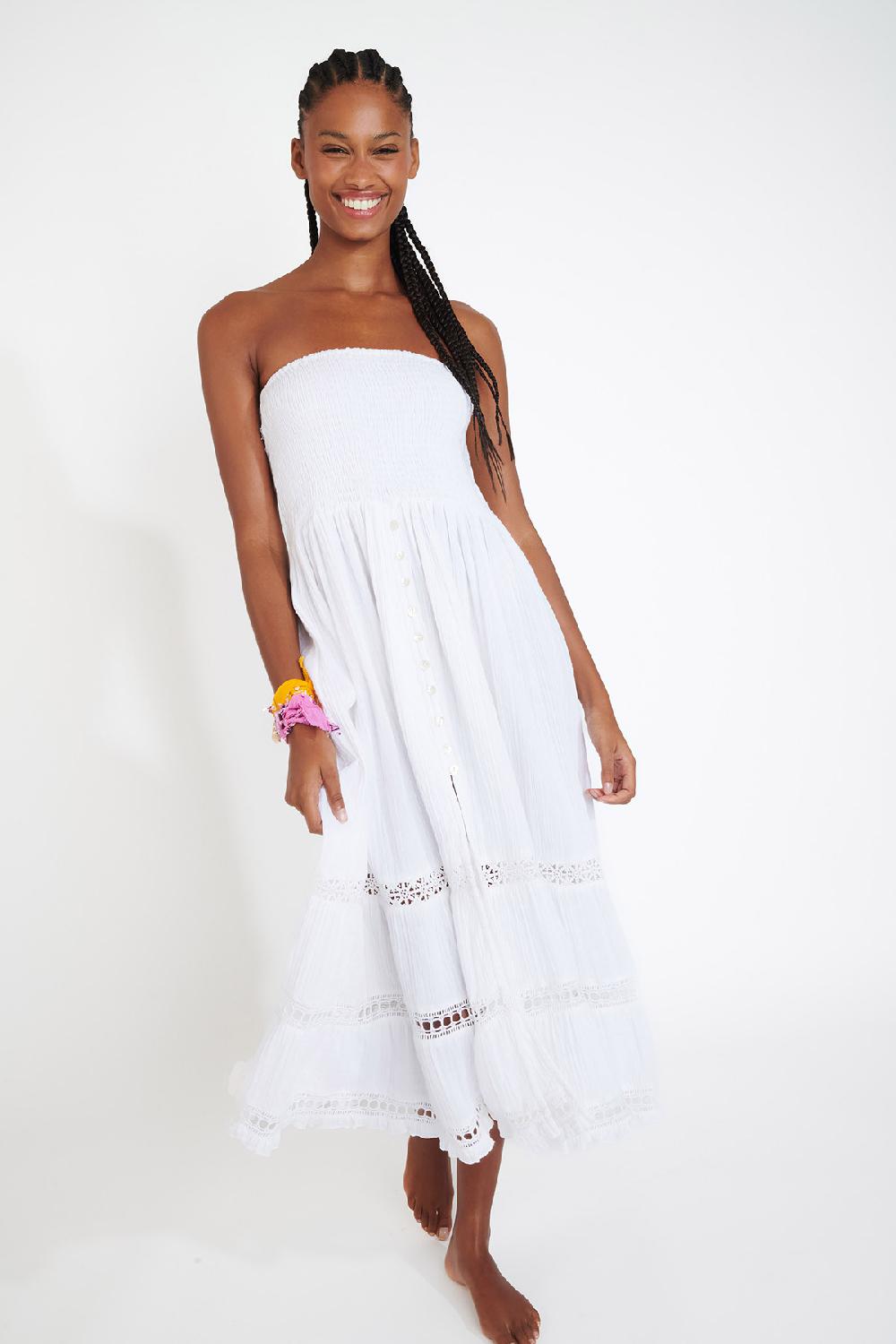 banana moon Dress White MAGALIA SEALBEACH