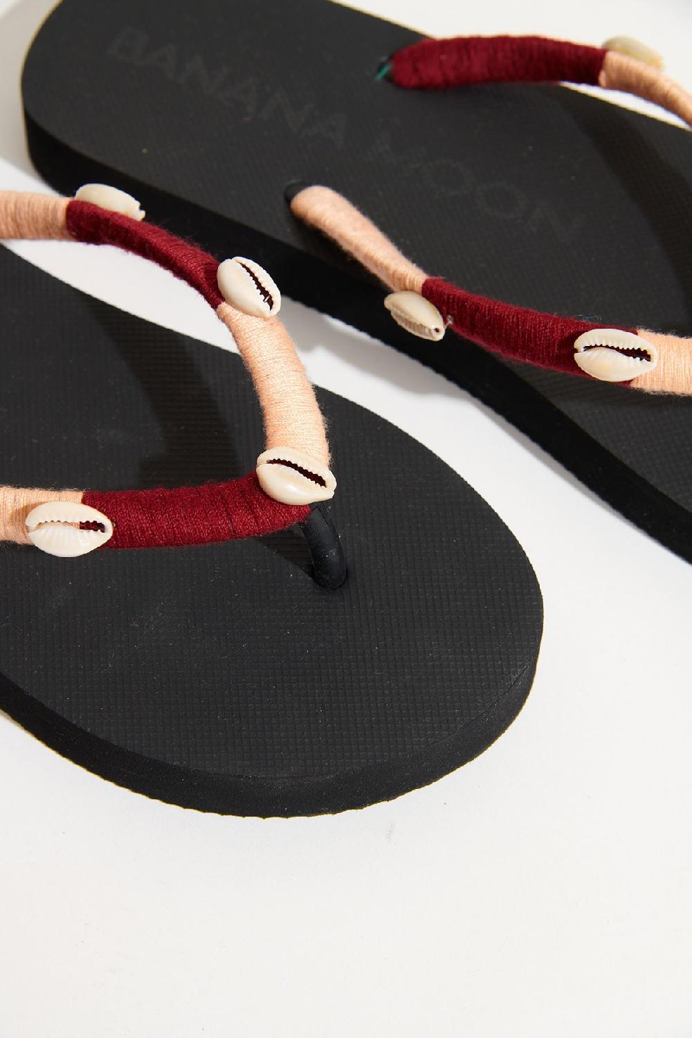 Banana Moon Flip-Flops Black NILULU SEASIDE