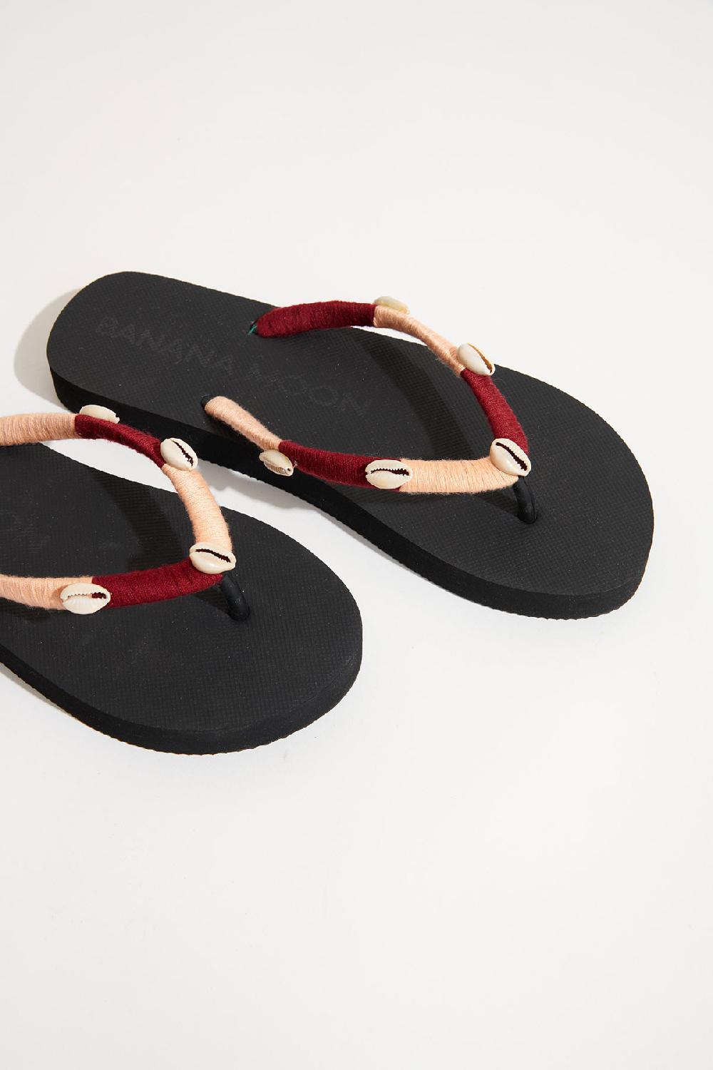 Banana Moon Flip-Flops Black NILULU SEASIDE
