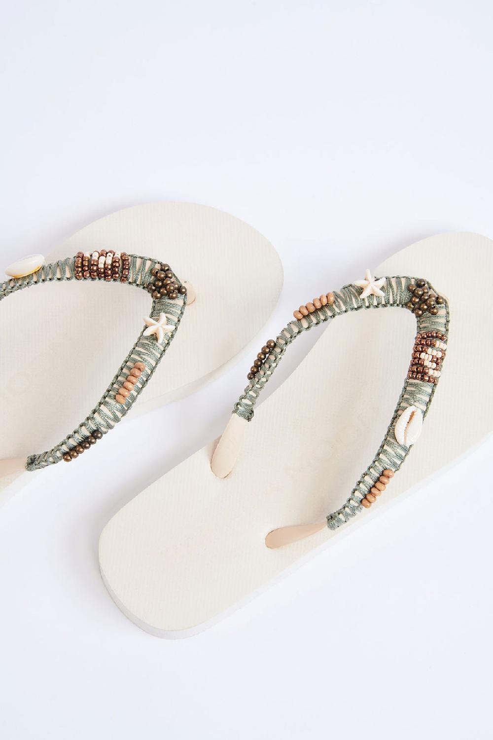 Banana Moon Flip-Flops Ecru LUCERO TAHUATA