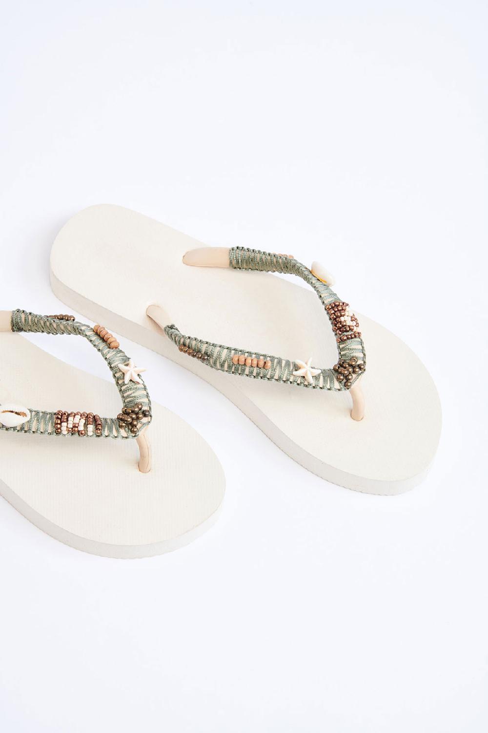 Banana Moon Flip-Flops Ecru LUCEROS TAHUATA