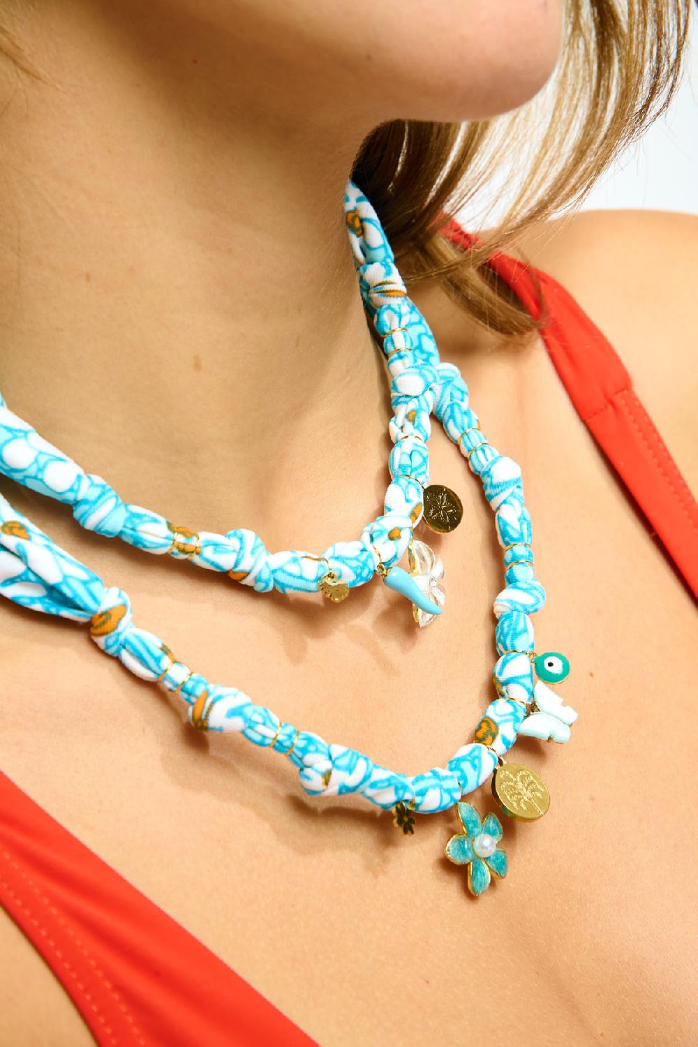 Banana Moon Long Necklace Blue BIGRUB CHOCKER